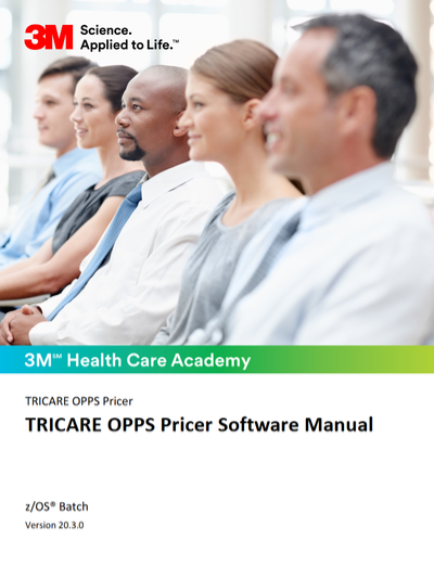 TRICARE OPPS Pricer Software Manual cover